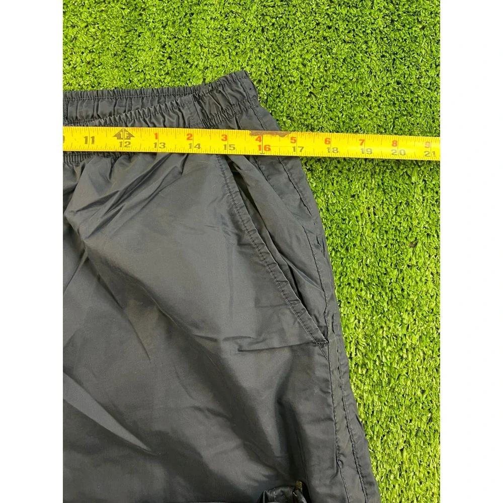 Vintage Nike Baggy Windbreaker Track Pants Mens MD Navy Blue Lined 90s Swoosh